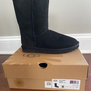 New in box UGG black classic short boot